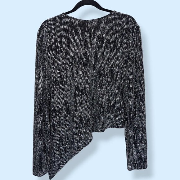 🍁V. Joseph Ribkoff Couture Asymmetrical Metallic Top - Picture 6 of 8